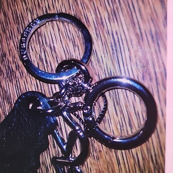 BURBERRY KEYCHAIN DOODLE TEXT METAL NWT AUTHENTIC RARE PURSE CHARM - Picture 10 of 10